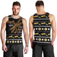 Dragonfly Sunflower Men Tank Top Dragonfly Appear When Angels Are Near - Wonder Print Shop