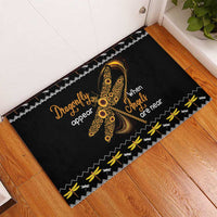 Dragonfly Sunflower Rubber Doormat Dragonfly Appear When Angels Are Near - Wonder Print Shop