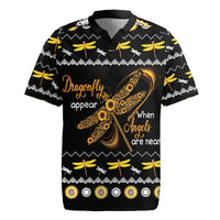 Dragonfly Sunflower Rugby Jersey Dragonfly Appear When Angels Are Near - Wonder Print Shop