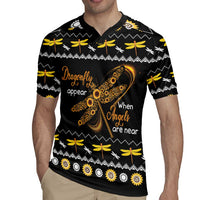 Dragonfly Sunflower Rugby Jersey Dragonfly Appear When Angels Are Near - Wonder Print Shop