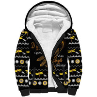 Dragonfly Sunflower Sherpa Hoodie Dragonfly Appear When Angels Are Near - Wonder Print Shop