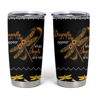 Dragonfly Sunflower Tumbler Cup Dragonfly Appear When Angels Are Near - Wonder Print Shop