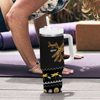 Dragonfly Sunflower Tumbler With Handle Dragonfly Appear When Angels Are Near - Wonder Print Shop