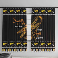 Dragonfly Sunflower Window Curtain Dragonfly Appear When Angels Are Near - Wonder Print Shop