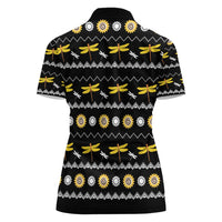 Dragonfly Sunflower Women Polo Shirt Dragonfly Appear When Angels Are Near - Wonder Print Shop