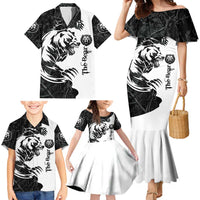 The Bear Tattoo Family Matching Mermaid Dress and Hawaiian Shirt Bear In Forest