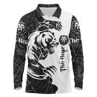 The Bear Tattoo Long Sleeve Polo Shirt Bear In Forest