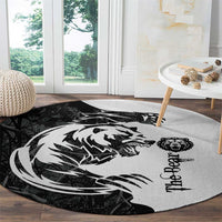 The Bear Tattoo Round Carpet Bear In Forest