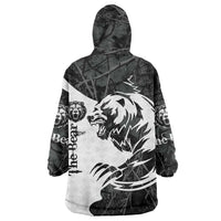 The Bear Tattoo Wearable Blanket Hoodie Bear In Forest - Wonder Print Shop