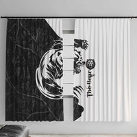 The Bear Tattoo Window Curtain Bear In Forest - Wonder Print Shop