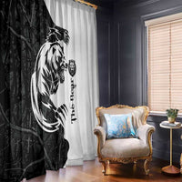 The Bear Tattoo Window Curtain Bear In Forest - Wonder Print Shop