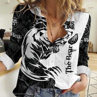 The Bear Tattoo Women Casual Shirt Bear In Forest - Wonder Print Shop