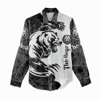 The Bear Tattoo Women Casual Shirt Bear In Forest - Wonder Print Shop