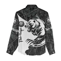 The Bear Tattoo Women Casual Shirt Bear In Forest - Wonder Print Shop