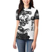 The Bear Tattoo Women Polo Shirt Bear In Forest - Wonder Print Shop