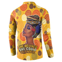 African She Believed Button Sweatshirt She Could So She Did