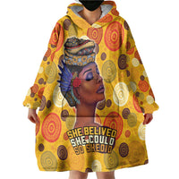 African She Believed Wearable Blanket Hoodie She Could So She Did - Wonder Print Shop