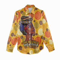 African She Believed Women Casual Shirt She Could So She Did - Wonder Print Shop