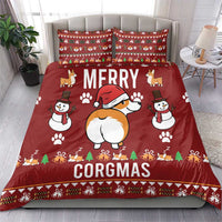 Funny Corgi Dog Bedding Set Merry CORGMAS Christmas - Wonder Print Shop