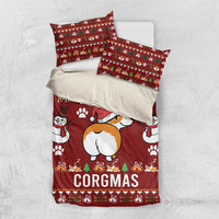 Funny Corgi Dog Bedding Set Merry CORGMAS Christmas - Wonder Print Shop