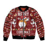 Funny Corgi Dog Bomber Jacket Merry CORGMAS Christmas - Wonder Print Shop