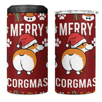 Funny Corgi Dog 4 in 1 Can Cooler Tumbler Merry CORGMAS Christmas - Wonder Print Shop