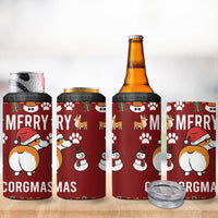 Funny Corgi Dog 4 in 1 Can Cooler Tumbler Merry CORGMAS Christmas - Wonder Print Shop