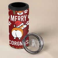 Funny Corgi Dog 4 in 1 Can Cooler Tumbler Merry CORGMAS Christmas - Wonder Print Shop