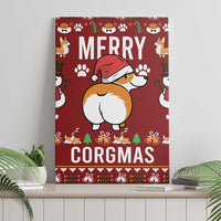 Funny Corgi Dog Canvas Wall Art Merry CORGMAS Christmas - Wonder Print Shop