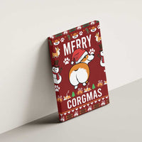 Funny Corgi Dog Canvas Wall Art Merry CORGMAS Christmas - Wonder Print Shop