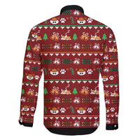 Funny Corgi Dog Family Matching Long Sleeve Bodycon Dress and Hawaiian Shirt Merry CORGMAS Christmas - Wonder Print Shop