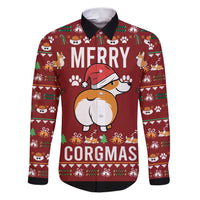 Funny Corgi Dog Family Matching Puletasi and Hawaiian Shirt Merry CORGMAS Christmas - Wonder Print Shop