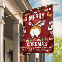 Funny Corgi Dog Garden Flag Merry CORGMAS Christmas - Wonder Print Shop