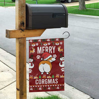 Funny Corgi Dog Garden Flag Merry CORGMAS Christmas - Wonder Print Shop