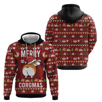 Funny Corgi Dog Hoodie Merry CORGMAS Christmas - Wonder Print Shop