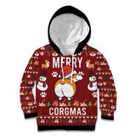 Funny Corgi Dog Kid Hoodie Merry CORGMAS Christmas - Wonder Print Shop