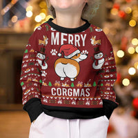 Funny Corgi Dog Kid Ugly Christmas Sweater Merry CORGMAS Christmas - Wonder Print Shop