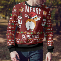 Funny Corgi Dog Ugly Christmas Sweater Merry CORGMAS Christmas - Wonder Print Shop