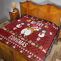 Funny Corgi Dog Quilt Merry CORGMAS Christmas - Wonder Print Shop