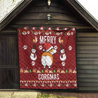 Funny Corgi Dog Quilt Merry CORGMAS Christmas - Wonder Print Shop