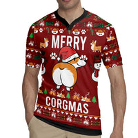 Funny Corgi Dog Rugby Jersey Merry CORGMAS Christmas - Wonder Print Shop