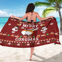 Funny Corgi Dog Sarong Merry CORGMAS Christmas - Wonder Print Shop