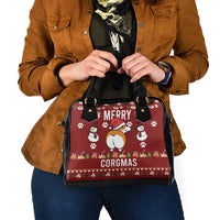 Funny Corgi Dog Shoulder Handbag Merry CORGMAS Christmas