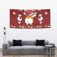 Funny Corgi Dog Tapestry Merry CORGMAS Christmas - Wonder Print Shop