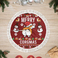 Funny Corgi Dog Tree Skirt Merry CORGMAS Christmas - Wonder Print Shop