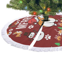 Funny Corgi Dog Tree Skirt Merry CORGMAS Christmas - Wonder Print Shop