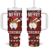 Funny Corgi Dog Tumbler With Handle Merry CORGMAS Christmas - Wonder Print Shop