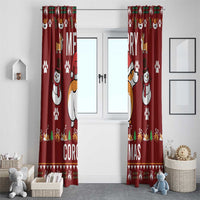 Funny Corgi Dog Window Curtain Merry CORGMAS Christmas - Wonder Print Shop