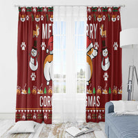 Funny Corgi Dog Window Curtain Merry CORGMAS Christmas - Wonder Print Shop