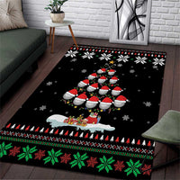 Golf Christmas Tree Snow Area Rug - Wonder Print Shop